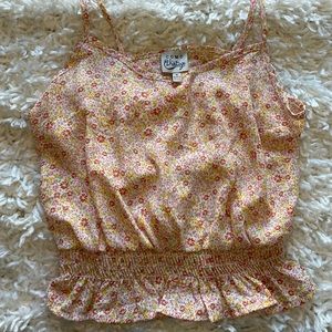 Como Vintage Floral Crop Top